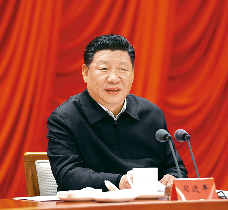 　　2019年1月21日，省部级主要领导干部坚持底线思维着力防范化解重大风险专题研讨班在中央党校开班。中共中央总书记、国家主席、中央军委主席习近平在开班式上发表重要讲话。 新华社记者 饶爱民/摄